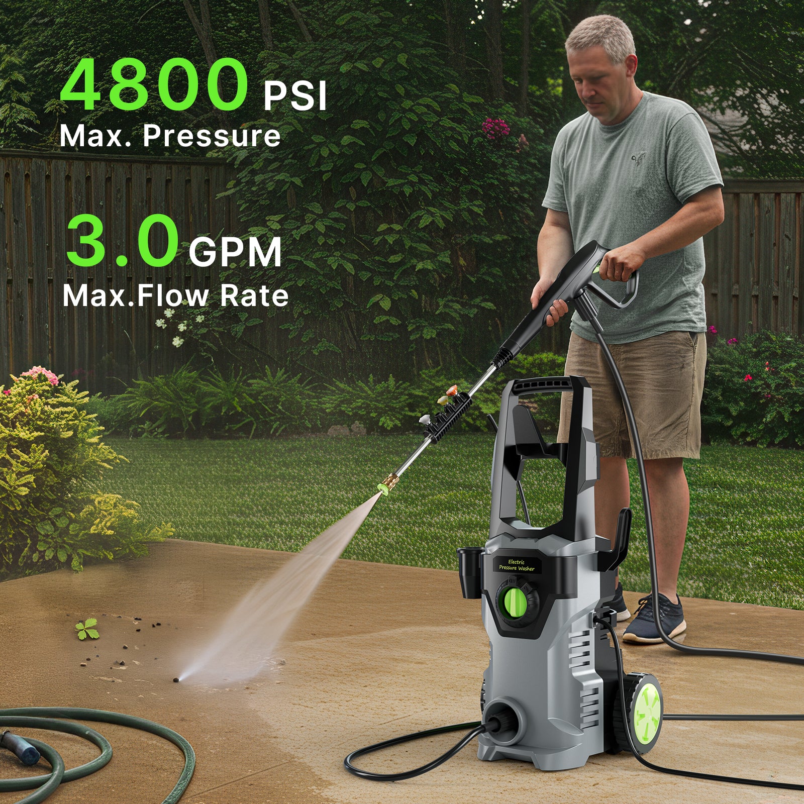 W8 4800 PSI Electric Pressure Washer