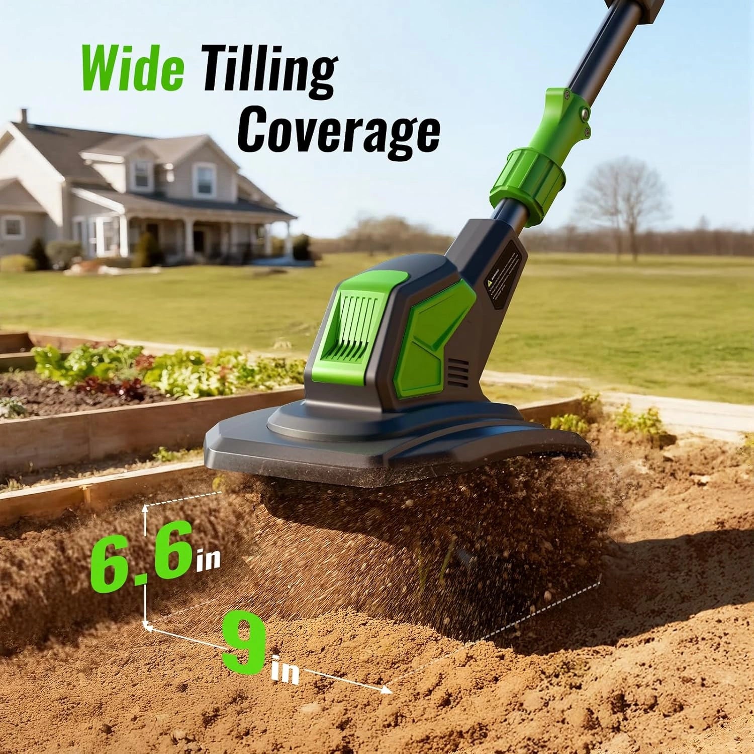 T20 Electric Garden Tiller (2 x Batteries)