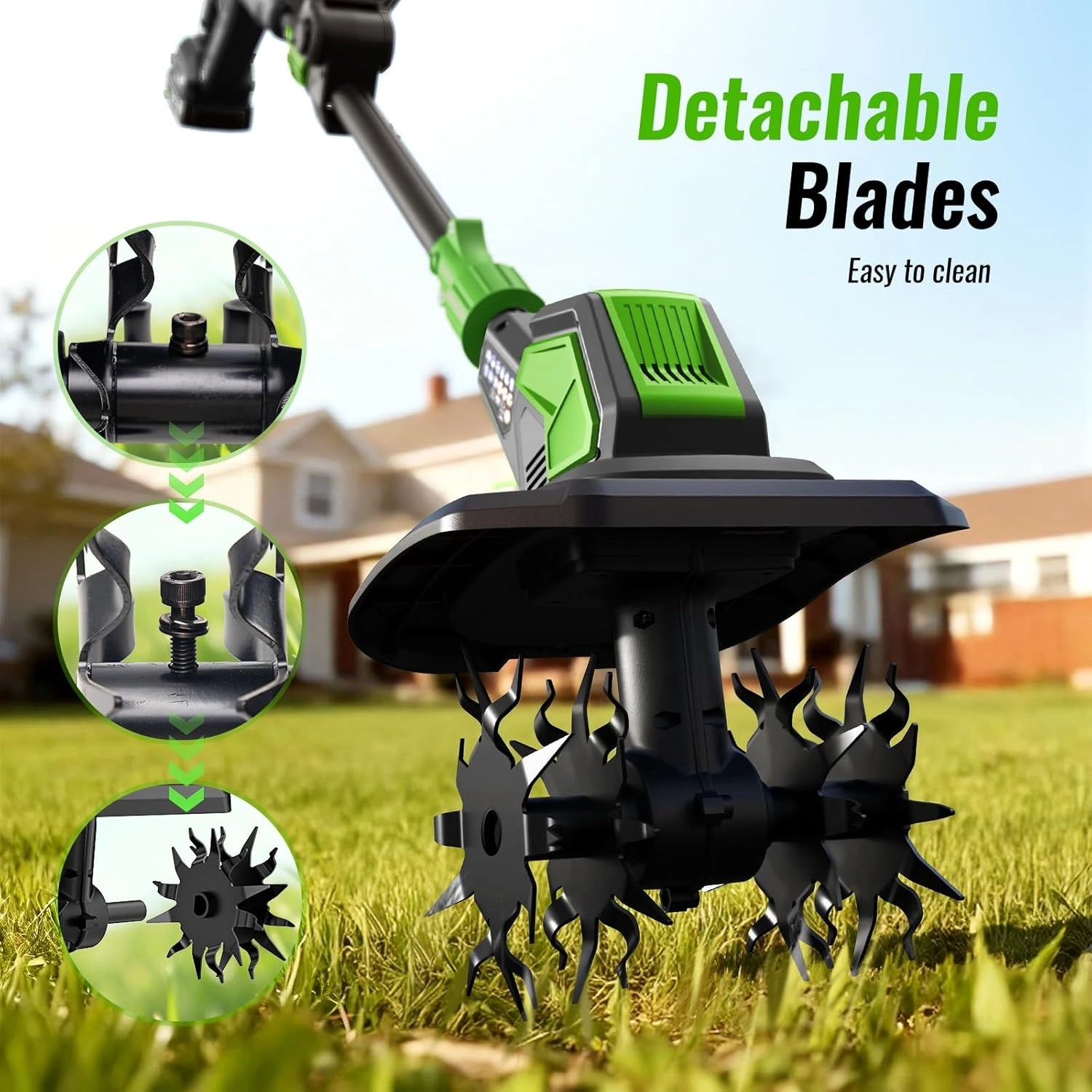 T20 Electric Garden Tiller (2 x Batteries)