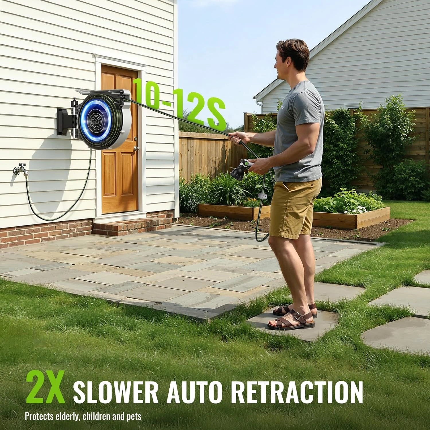 Auto Retractable Garden Hose Reel