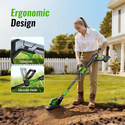 20V 360RPM Electric Garden Tiller (2 x Batteries)