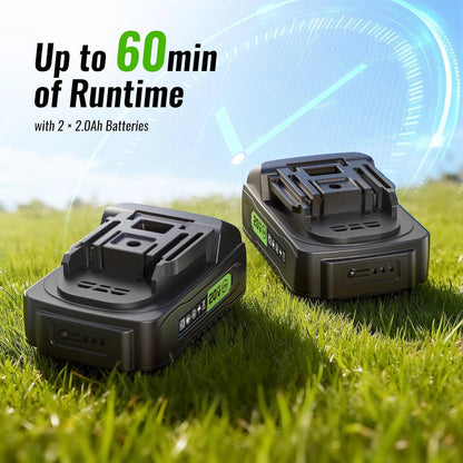 20V 360RPM Electric Garden Tiller (2 x Batteries)